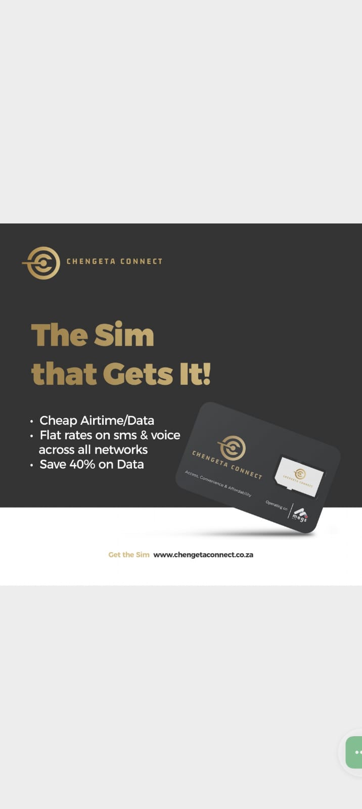 The Chengeta Connect SIM card — Access, Convenience & Affordability